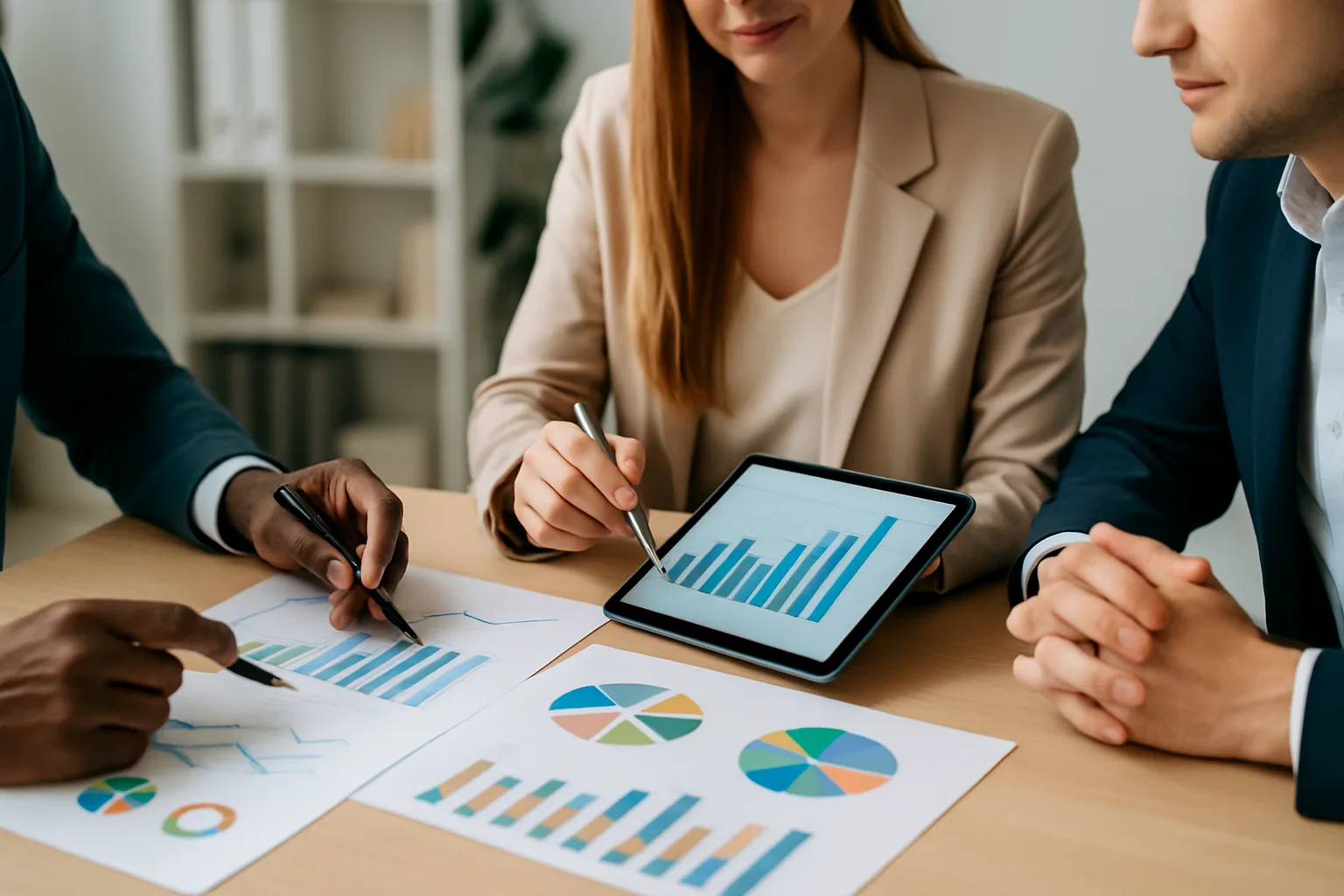 Operational management review with dashboards and workflow planning